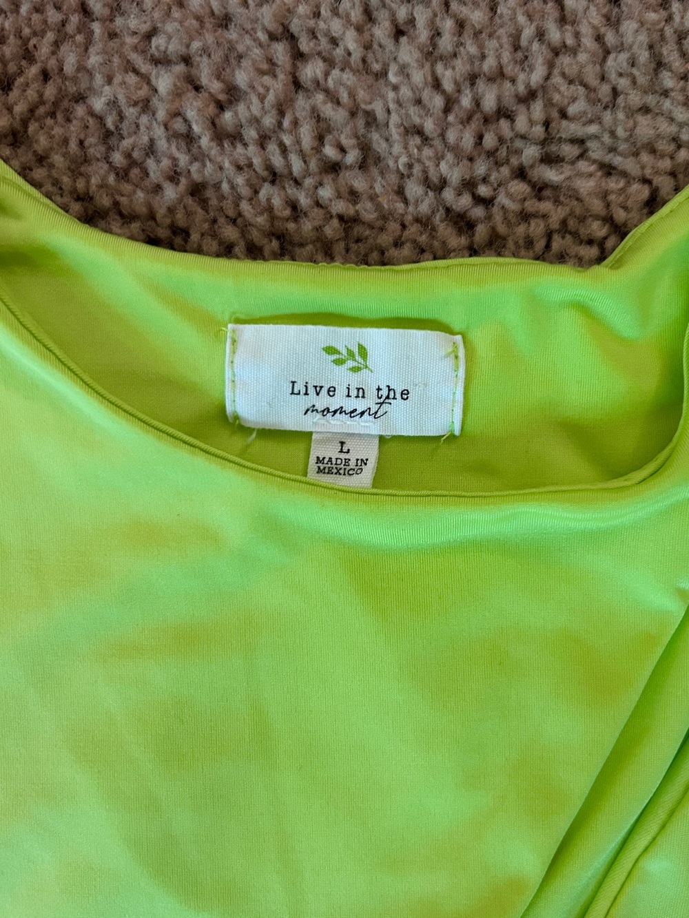Lime Green Crop Top - Picture 3 of 3